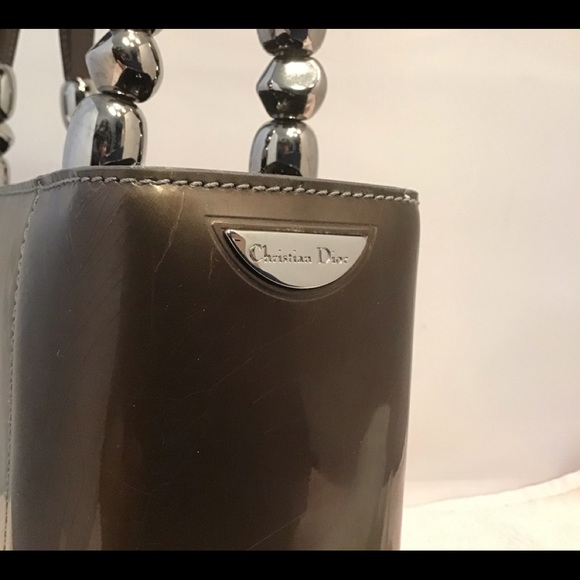 Auth Christian Dior Maris Pearl Patent Leather Bag - Picture 13 of 16